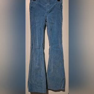 We The Free Blue Corduroy Flare Leg Pants Women's Sz 25 Pull On